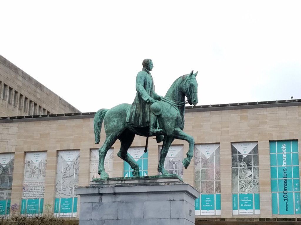 Statue of King Albert I at the Jardin du Mont des Arts