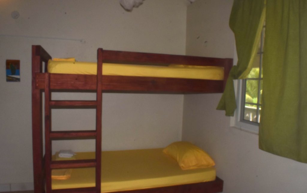 bunk bed rooms at the Soufriere guest house in Dominica