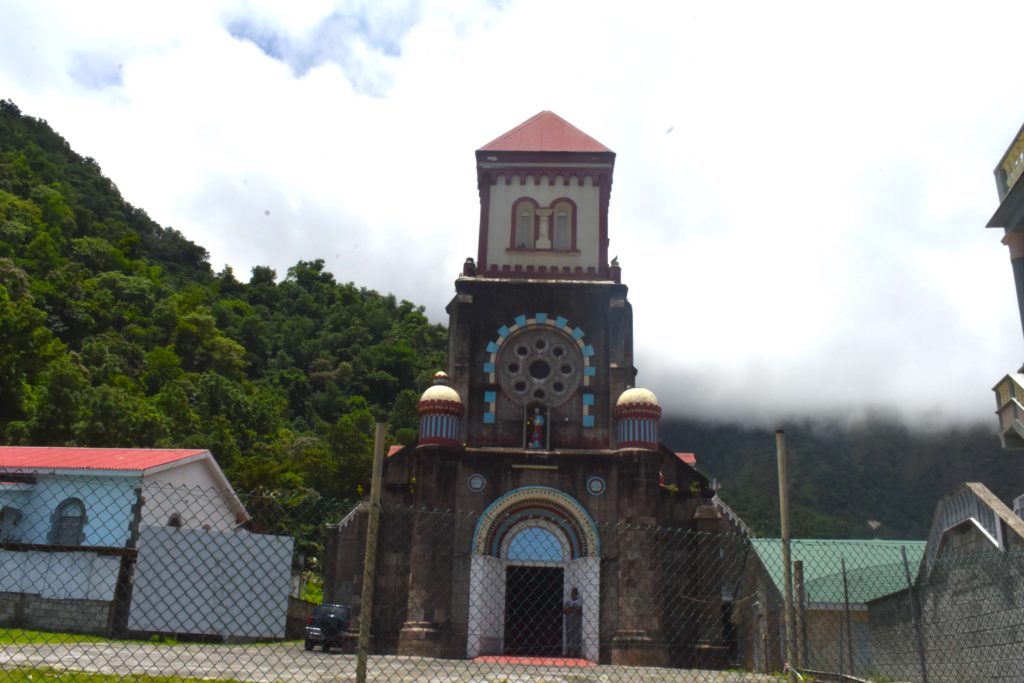 Volcanic church in Soufriere, Dominica