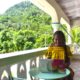 work online at home black girl working in the caribbean