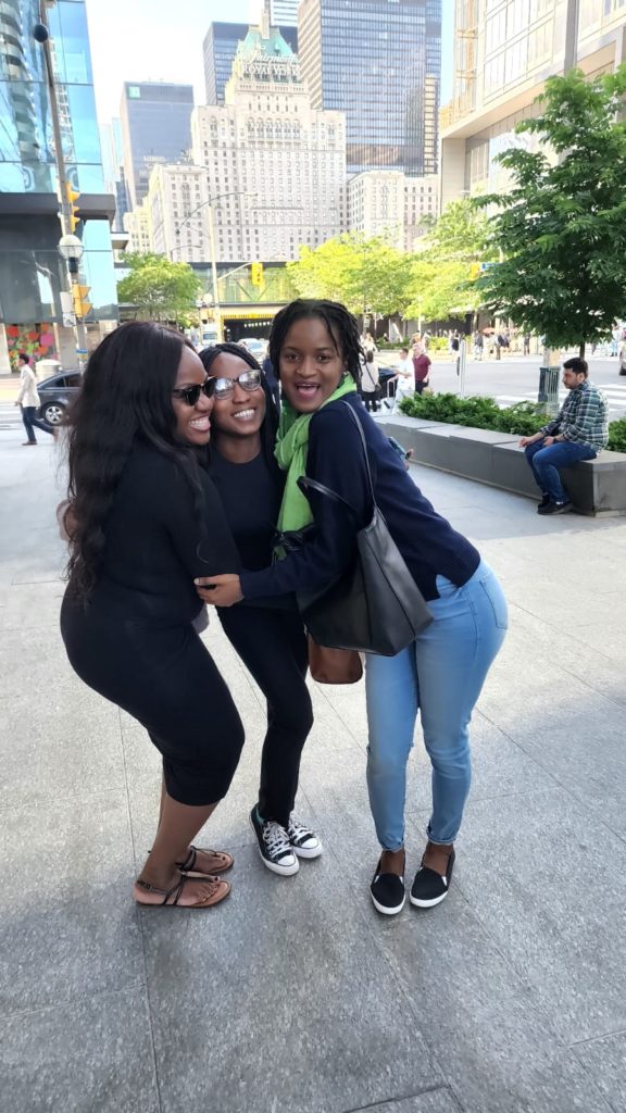Black female doctors in downtown Toronto city
