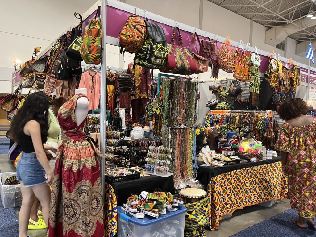 The Ex - display of business stall African prints in Toronto