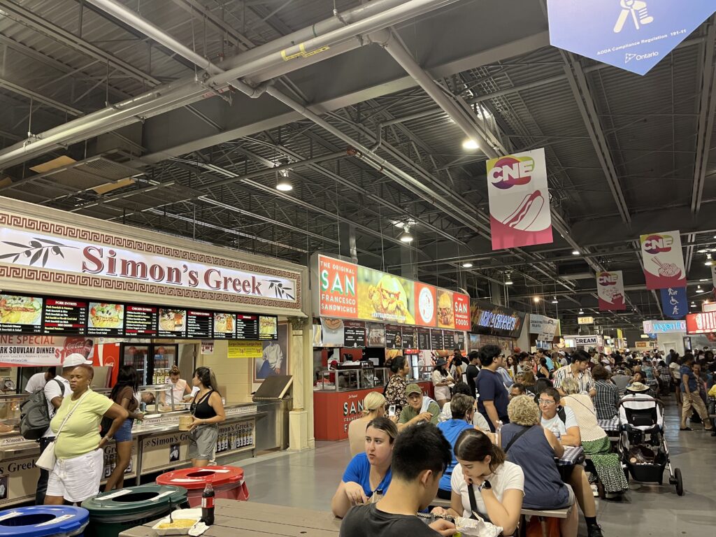 The Ex - display of food court in Toronto