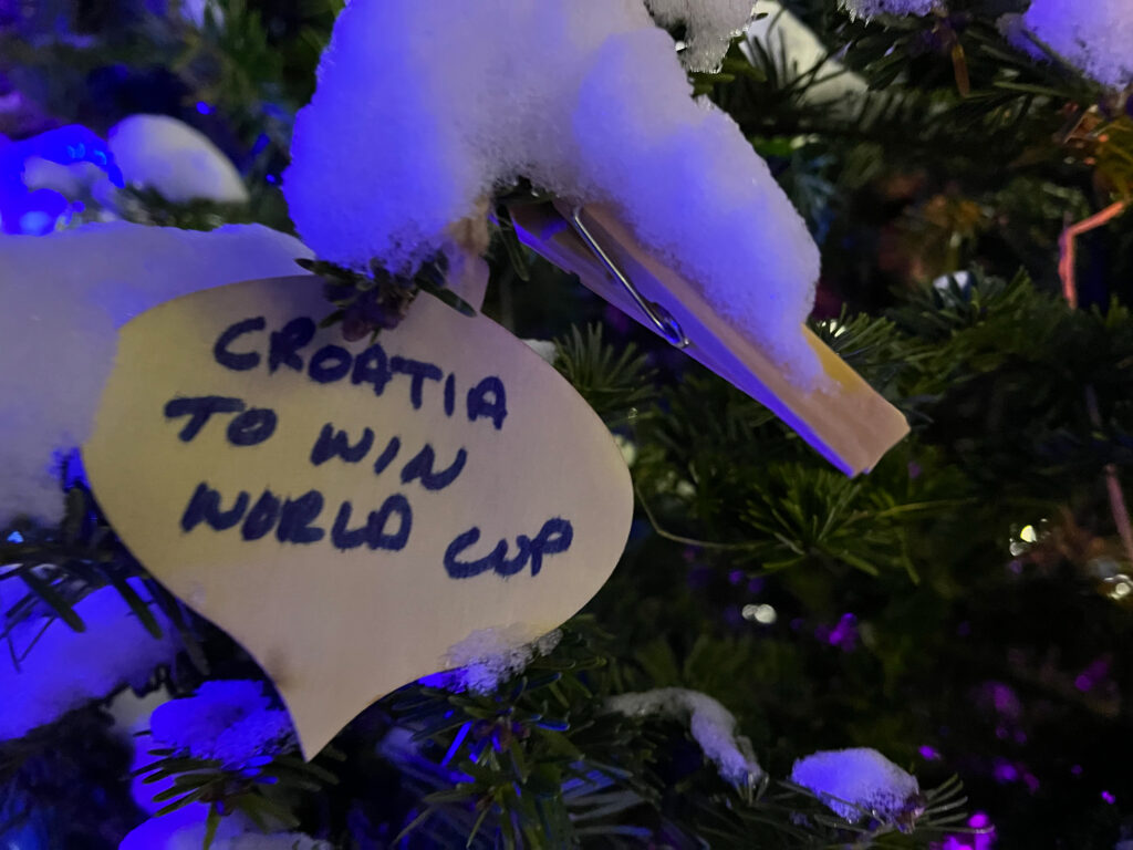 Wish for Croatia to win the world cup on a Toronto Christmas tree