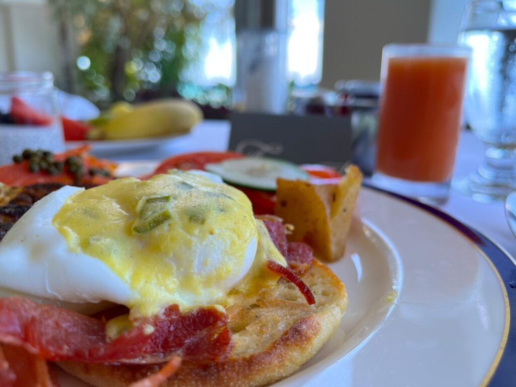 Deluxe luxury breakfast at the Fairmont Royal Pavilion Barbados