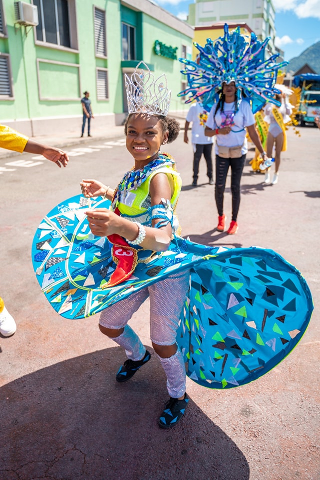 Dominica Carnival  - Carnival Tuesday Costume parade with the teenage pageant winner 2023