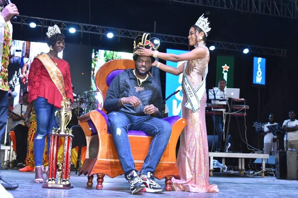 Crowning of the Dominica Calypso King, Trilla G during the 2023 Dominica Calypso Competition - Dominica Carnival
