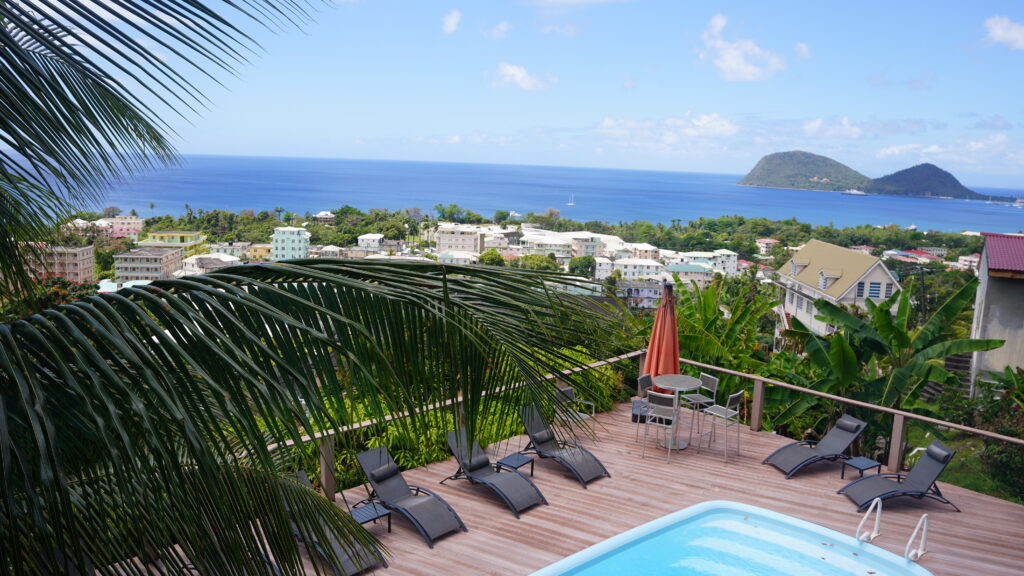 Island blue sky view from Hotel The Champs in Dominica - Dominica Travel