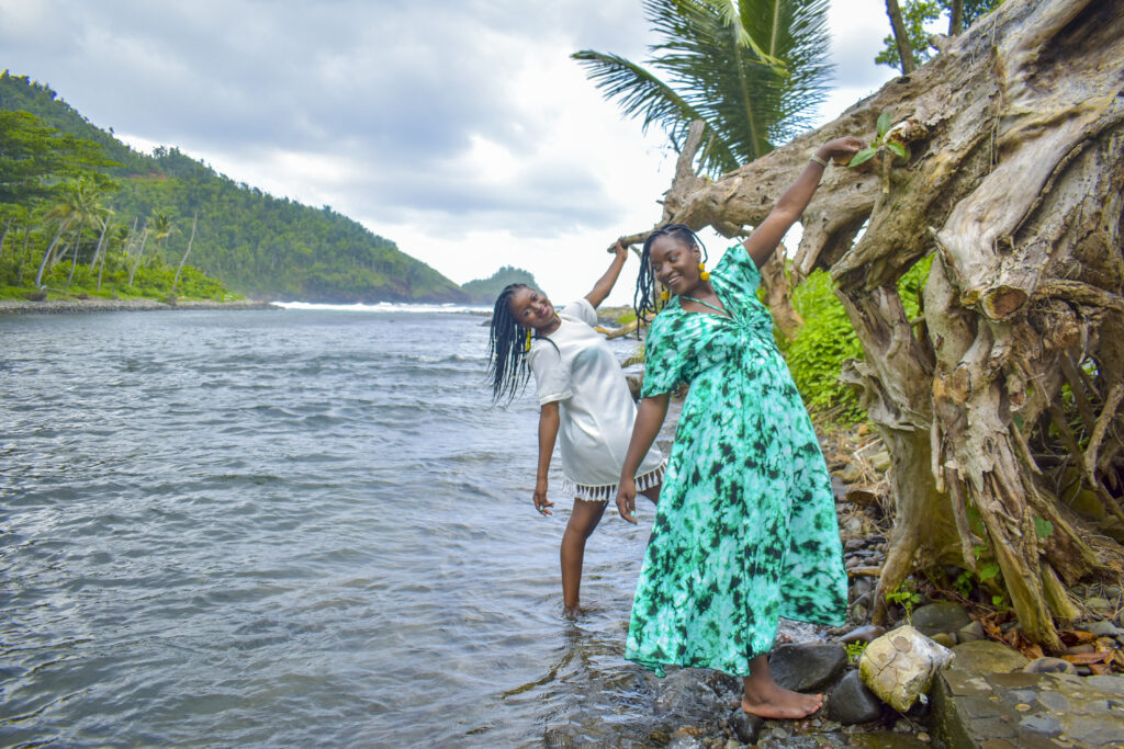 Sustainable tourism experience: spending time at the river and the beach in Roaalie, ecoresort in Dominica
