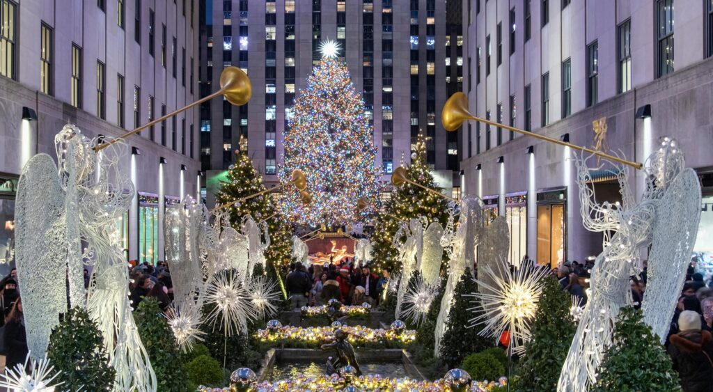 The Rockefeller Center at Christmas in New York City - Photo from The Times UK