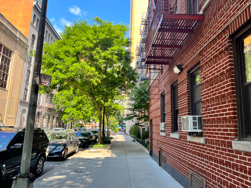 Walking down the streets of New York City suburbs while on a New York City Vacation during the summer and spring - New York City 2-days itinerary