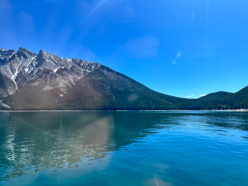 Views of Lake Minnewanka in Banff Canada