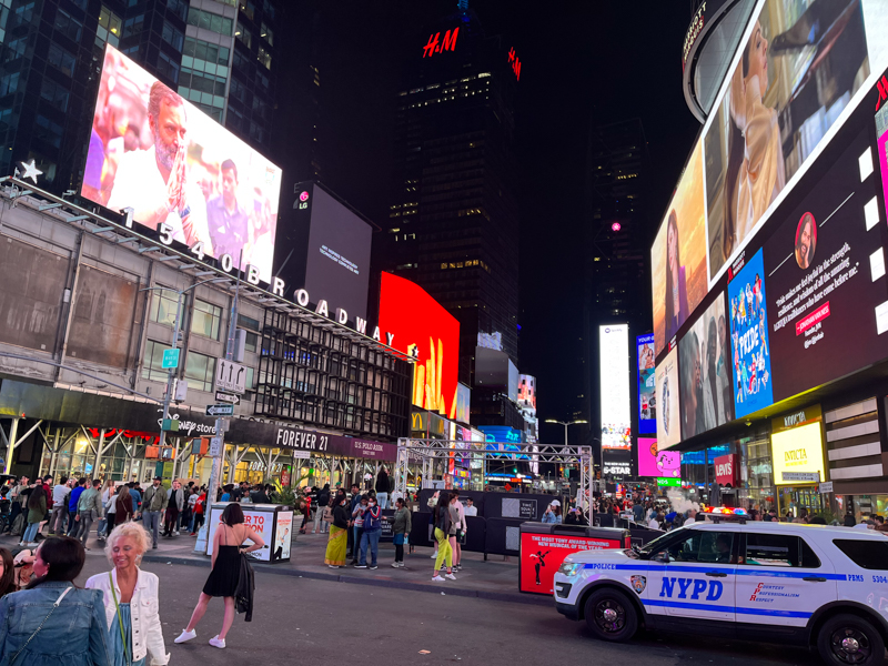 New York City 2 days Itinerary: walking on time square 