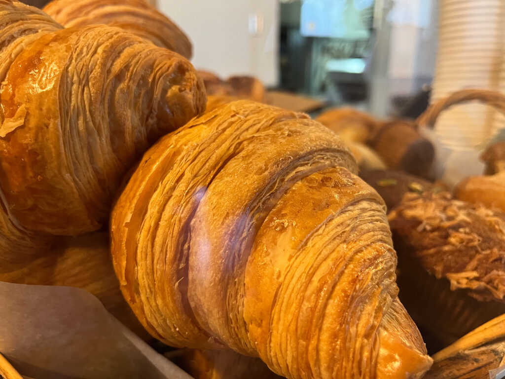 Fresh croissants at the Model Bakery, one of Oprah's favourite restaurants downtown Napa