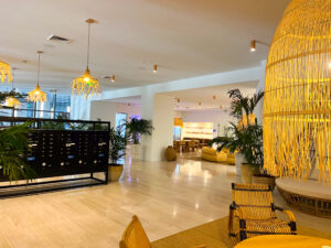 The Lobby at the Flow Apartment Complex - Travel with Clem