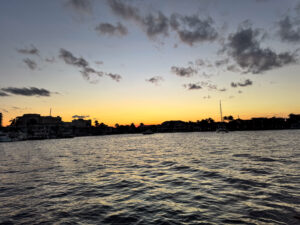 Weekend in Fort Lauderdale - a view of the sunset from a yacht cruise in Fort Lauderdale